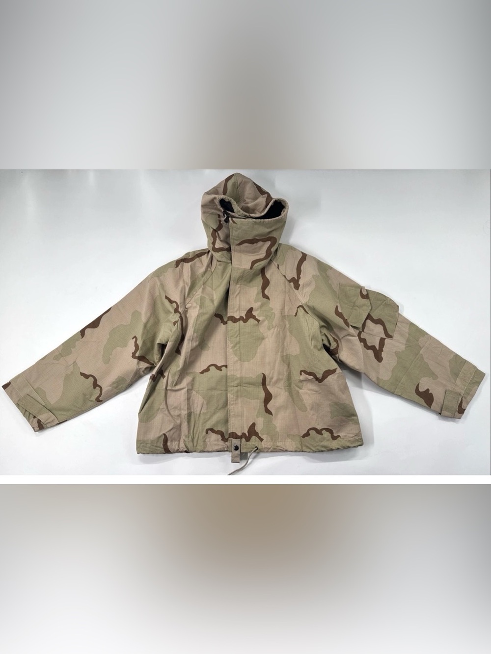 Military Jacket Mens LARGE Reg Chemical Protective Overgarment NFR Desert Camo